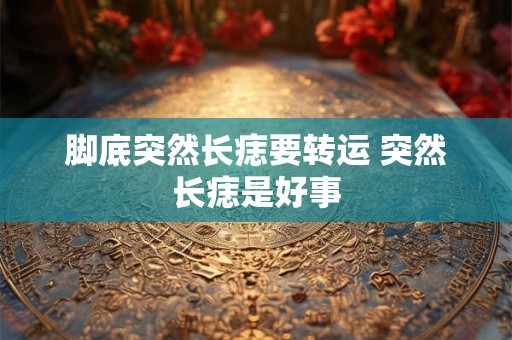 脚底突然长痣要转运 突然长痣是好事