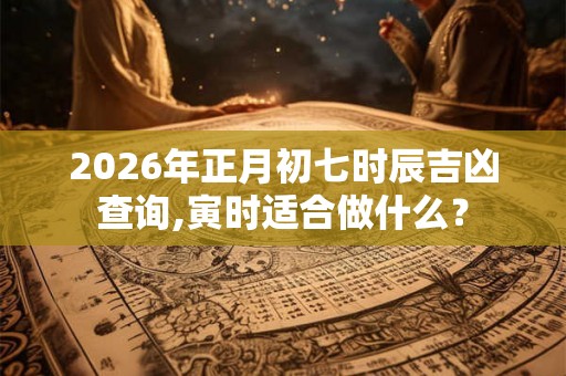 2026年正月初七时辰吉凶查询,寅时适合做什么？