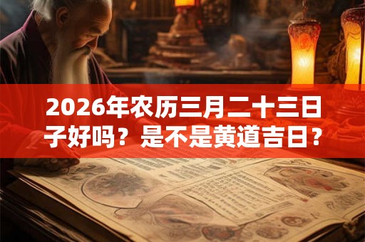 2026年农历三月二十三日子好吗？是不是黄道吉日？