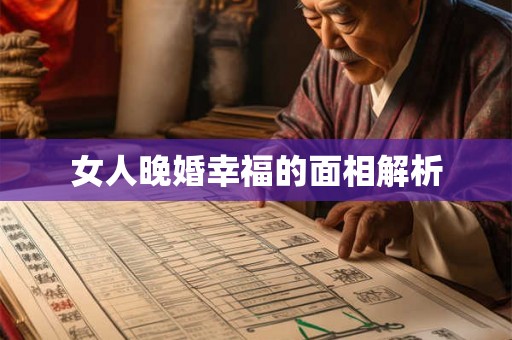 女人晚婚幸福的面相解析