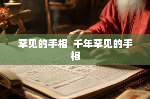 罕见的手相 千年罕见的手相 罕见的手相 千年罕见的手相