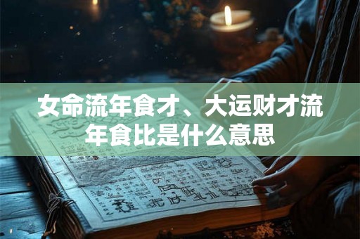 女命流年食才、大运财才流年食比是什么意思