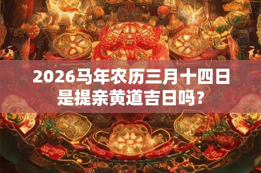 2026马年农历三月十四日是提亲黄道吉日吗？
