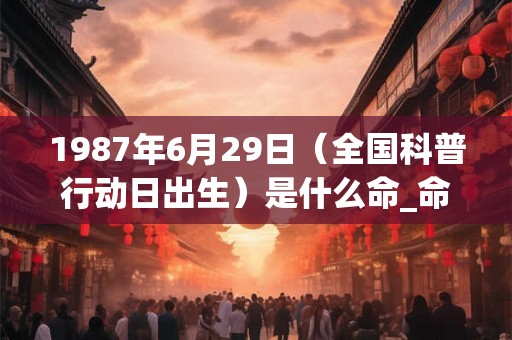 1987年6月29日（全国科普行动日出生）是什么命_命运如何