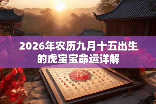 2026年农历九月十五出生的虎宝宝命运详解 2026年农历九月十五出生的虎宝宝命运详解