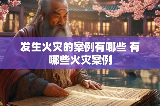 发生火灾的案例有哪些 有哪些火灾案例 发生火灾的案例有哪些 有哪些火灾案例