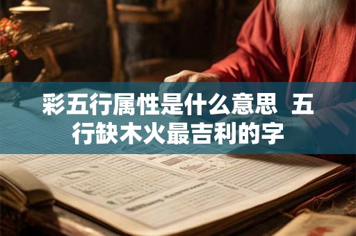彩五行属性是什么意思  五行缺木火最吉利的字