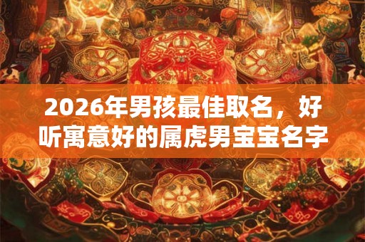 2026年男孩最佳取名，好听寓意好的属虎男宝宝名字