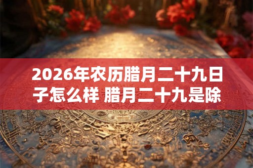 2026年农历腊月二十九日子怎么样 腊月二十九是除夕夜吗