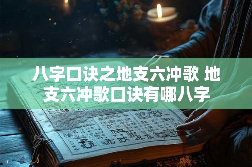 八字口诀之地支六冲歌 地支六冲歌口诀有哪八字