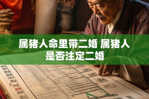 属猪人命里带二婚 属猪人是否注定二婚