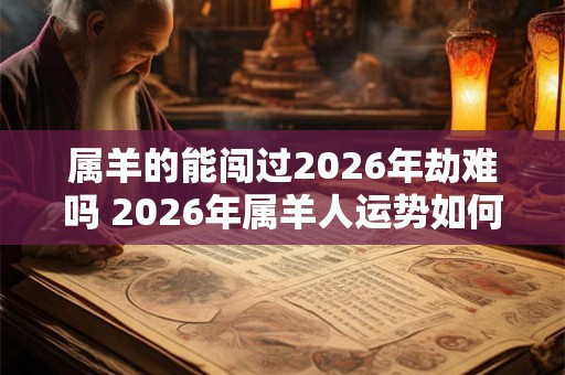 属羊的能闯过2026年劫难吗 2026年属羊人运势如何