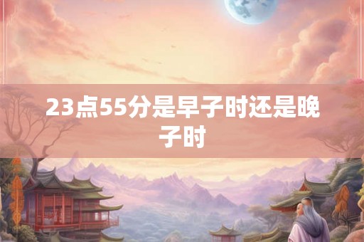 23点55分是早子时还是晚子时