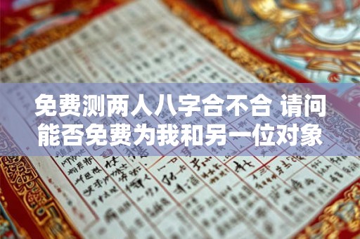 免费测两人八字合不合 请问能否免费为我和另一位对象测算八字的合不合