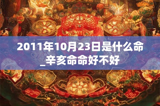 2011年10月23日是什么命_辛亥命命好不好