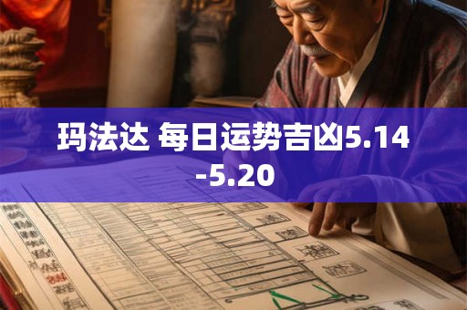 玛法达 每日运势吉凶5.14-5.20 玛法达 每日运势吉凶5.14-5.20