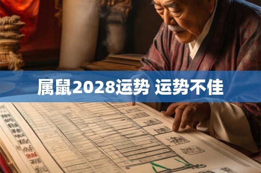属鼠2028运势 运势不佳 属鼠2028运势 运势不佳
