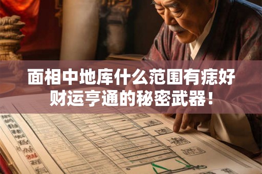 面相中地库什么范围有痣好财运亨通的秘密武器! 面相中地库什么范围有痣好财运亨通的秘密武器!