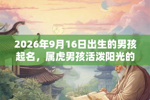 2026年9月16日出生的男孩起名，属虎男孩活泼阳光的名字精选