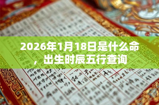 2026年1月18日是什么命，出生时辰五行查询