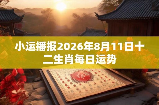 小运播报2026年8月11日十二生肖每日运势
