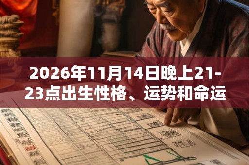 2026年11月14日晚上21-23点出生性格、运势和命运
