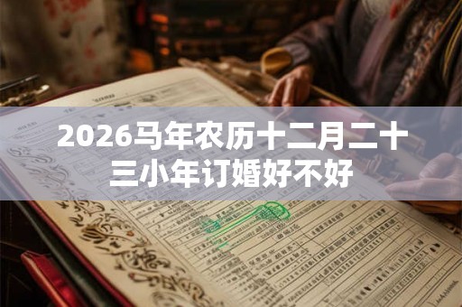 2026马年农历十二月二十三小年订婚好不好