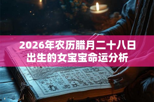 2026年农历腊月二十八日出生的女宝宝命运分析