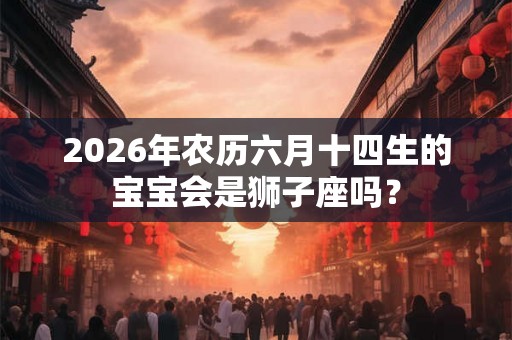 2026年农历六月十四生的宝宝会是狮子座吗? 2026年农历六月十四生的宝宝会是狮子座吗?