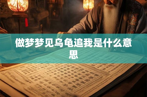 做梦梦见乌龟追我是什么意思