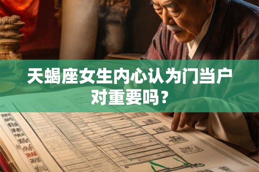 天蝎座女生内心认为门当户对重要吗？