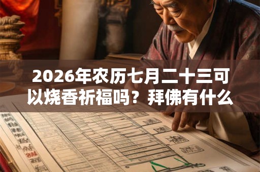 2026年农历七月二十三可以烧香祈福吗？拜佛有什么禁忌？
