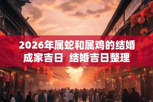 2026年属蛇和属鸡的结婚成家吉日  结婚吉日整理