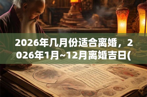 2026年几月份适合离婚，2026年1月~12月离婚吉日(45天)