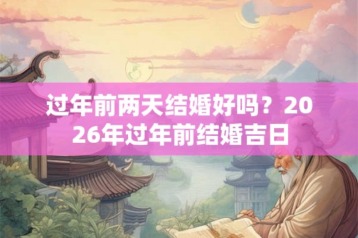 过年前两天结婚好吗？2026年过年前结婚吉日