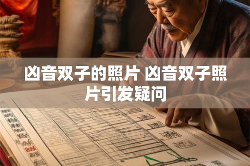 凶音双子的照片 凶音双子照片引发疑问