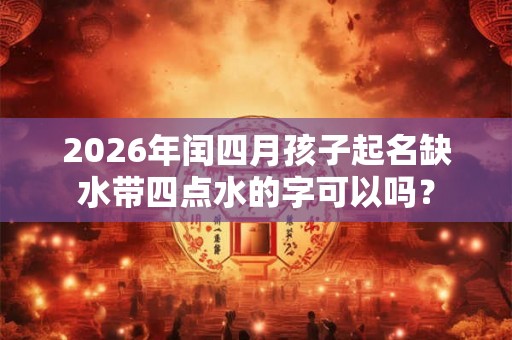 2026年闰四月孩子起名缺水带四点水的字可以吗？