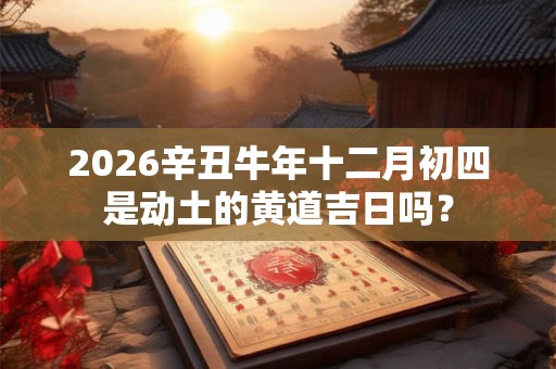 2026辛丑牛年十二月初四是动土的黄道吉日吗？