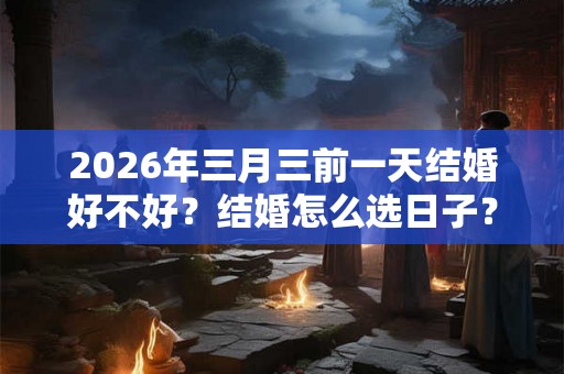 2026年三月三前一天结婚好不好？结婚怎么选日子？