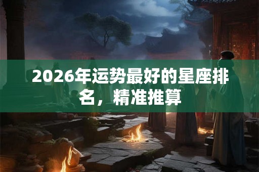 2026年运势最好的星座排名，精准推算