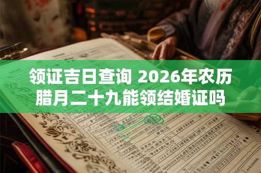 领证吉日查询 2026年农历腊月二十九能领结婚证吗 领证吉日查询 2026年农历腊月二十九能领结婚证吗