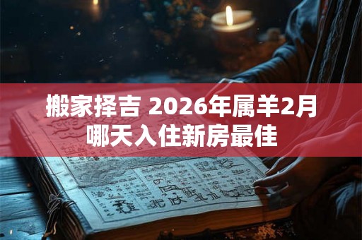 搬家择吉 2026年属羊2月哪天入住新房最佳