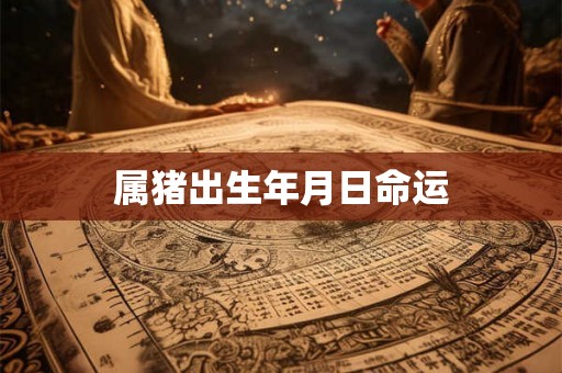 属猪出生年月日命运 属猪出生年月日命运