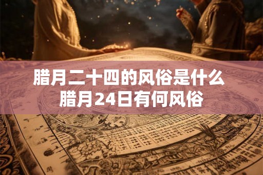 腊月二十四的风俗是什么 腊月24日有何风俗