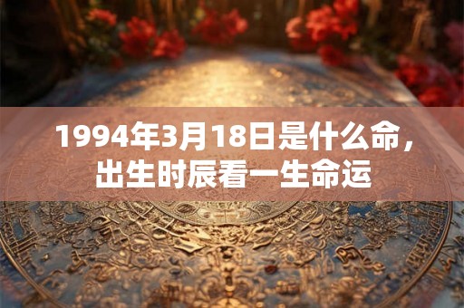 1994年3月18日是什么命，出生时辰看一生命运