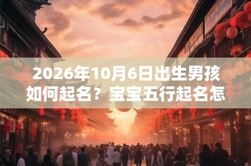 2026年10月6日出生男孩如何起名？宝宝五行起名怎么取？
