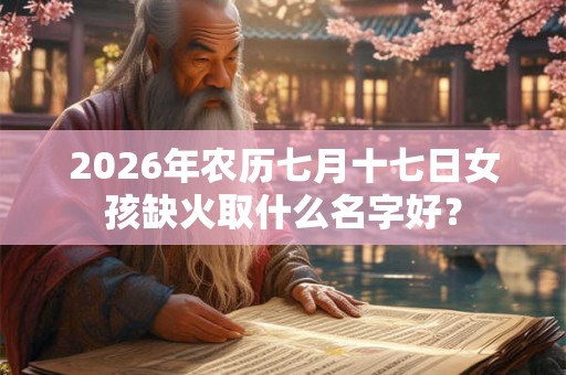 2026年农历七月十七日女孩缺火取什么名字好？