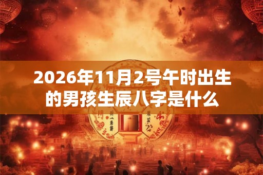 2026年11月2号午时出生的男孩生辰八字是什么