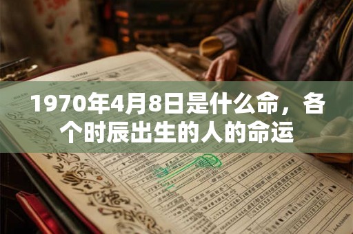 1970年4月8日是什么命，各个时辰出生的人的命运