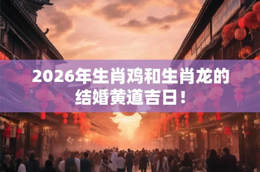 2026年生肖鸡和生肖龙的结婚黄道吉日！